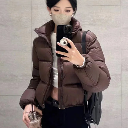 Ladies Fashion Winter Coats Girls Puffer Jacket Woman Casual Warm Outerwear Jackets Female Contrasting Colors Clothes VAJ609