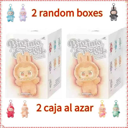 New Labubu Blind Box Have A Seat Series BIG INTO ENERGY Flocking Model Toy  Kawaii Monster 3rd Keychain  Decorations Gift