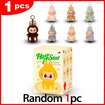 2025 New Lafubu V3 Generation Series THE MONSTERS Have a Seat  Vinyl Face Plush Toy Series Blind Box Heartbeat Macaron 3rd
