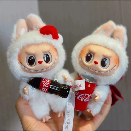 2025 New Labubu Coca-Calo Vinyl Series Pendant Plush Macaron Third Generation Blind Box Children's Toys Collection