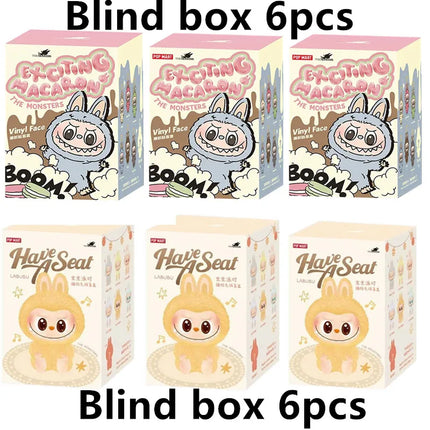 Blind Popmart Labubu Box The Monsters Lisa Seme Heart Macarrr Vinyl Base Series Trendy Toy Decorations Birthday Gifts