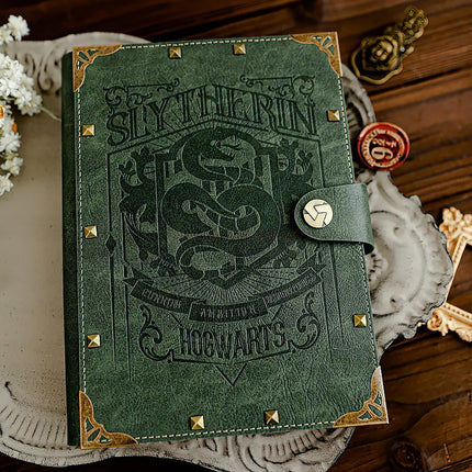 A5 B5 Harryed Potters Notebook Hogwarts Loose-leaf Vintage Kraft Notepad Gryffindor Slytherin Ravenclaw Hufflepuff Document Book