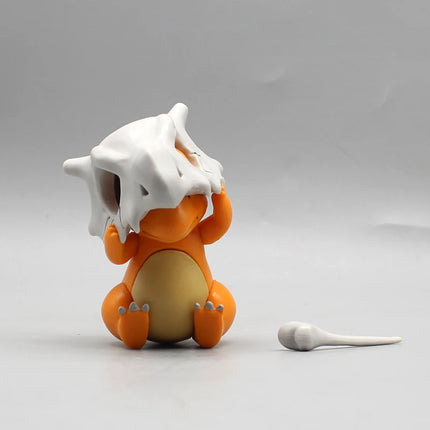 9cm Pokemon Charmander Wear A Cubone Helmet Anime Figure Model Gk Statue Boys Collection Desktop Decoration Ornament Toys Gifts