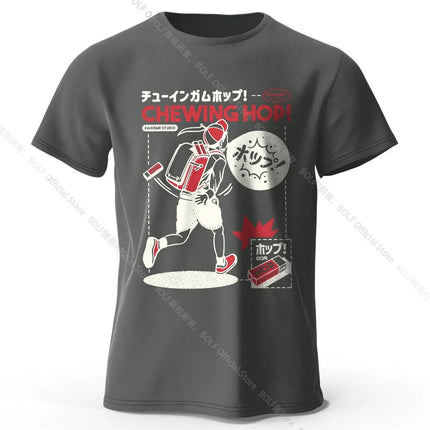 Japanese Snacks Hand-drawn Print T-shirt - Kawaii Food Illustration Design for Men Women Soft Cotton Top
