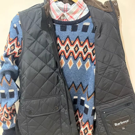 B@r Diamond Check Cotton Vest Black