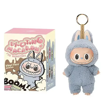 For Labubu Kawaii Monster V3 Blind Box Series PVC Labubu Macaron Pendant Doll Monster Keychain Birthday Christmas Gift