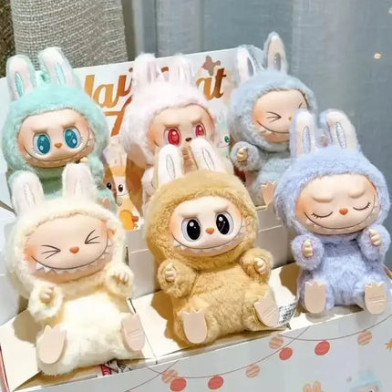 2nd generation Labcloth sitting party vinyl plush cute doll blind box party plush Christmas gift key ring children's toys