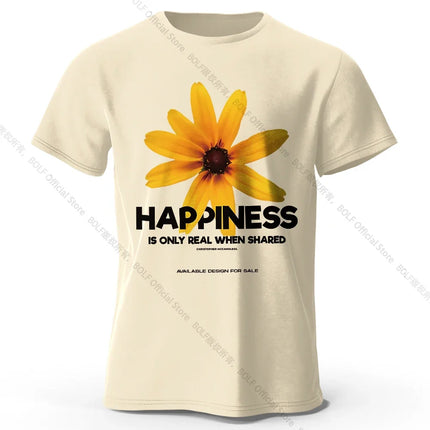 Autumn Chrysanthemum Print Tee 100% Cotton - Kawaii Floral Design Soft & Stylish Everyday Wear