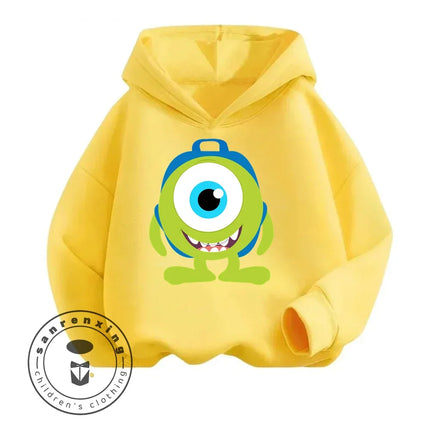 Monsters Inc Cartoon Kids Long Sleeve Hoodies Uniquely Crafted Garments That Bring the Charm of Your Favorite Cartoon to Life
