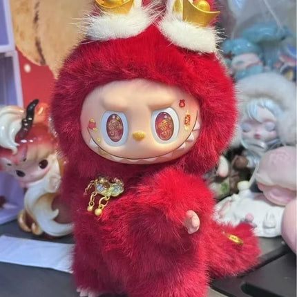 1: 1new Labubu  Snake Year Limited Edition Zimomo Red Little Leader Series Vinyl Plush Doll For Collection And Gift To Children