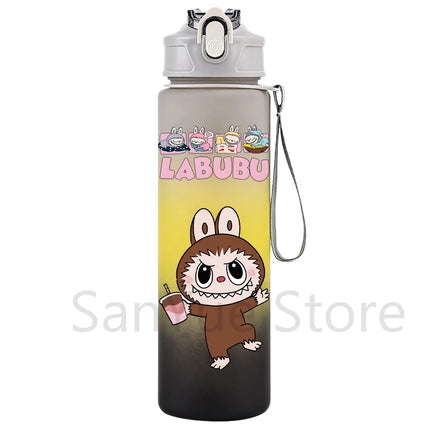 750Ml Cartoon Printed Water Bottle Teenger Student Drinking Portable Cartoon Large Capacity Outdoor Sport Water Cup Kid Gift