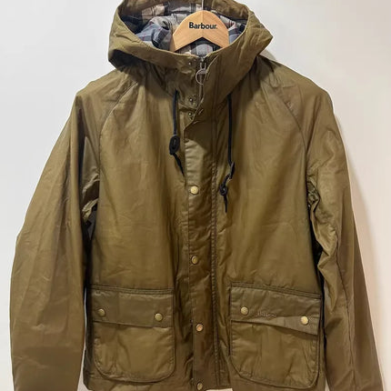 B@r Hooded Waxed Jacket. Lightweight Waxed