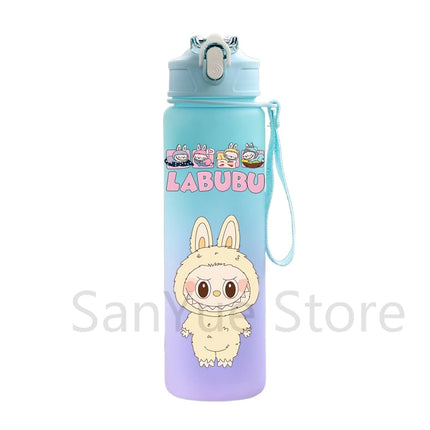 750Ml Cute Cartoon Printed Water Bottle Teenger Student Large Capacity Drinking Portable Outdoor Sport Water Cup Kid Gift