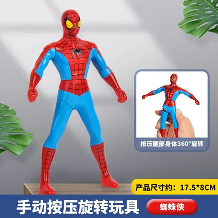 18cm Disney Spiderman Hulk Ironman Action Figure Christmas Gift Pvc Movable Joints Rotatable Doll Collection Model Gifts
