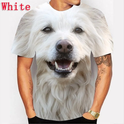 2022 New Men Women Casual Short Sleeve O-Neck 3D Printed Cute Animal Dog T Shirt T-Shirt Tops XS-5XL