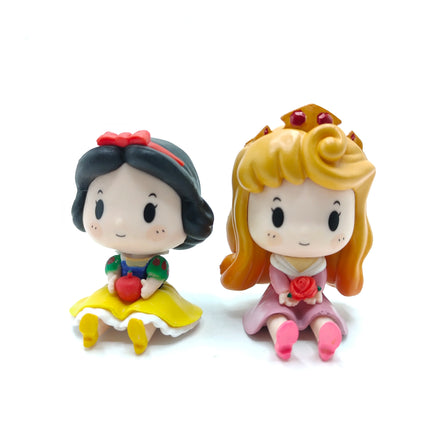 6 Pieces / Set Cartoon Princess Vinyl Figurine Cute Version Doll Action Figure Toys Collection Model Ornament
