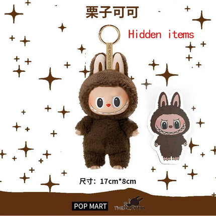 Figura de Anime Labubu Have A Seat, modelo de muñeca colgante de PVC, llavero de réplica de monstruo Kawaii, juguete de regalo d