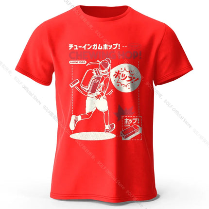 Japanese Snacks Hand-drawn Print T-shirt - Kawaii Food Illustration Design for Men Women Soft Cotton Top