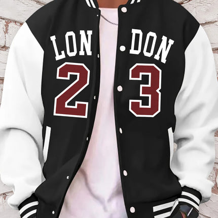 Greater London Men Baseball Uniform Lucky Number 23 Hoodie Fleece fur-liner American Jacket Man Soft Casual Spring Autumn Tops
