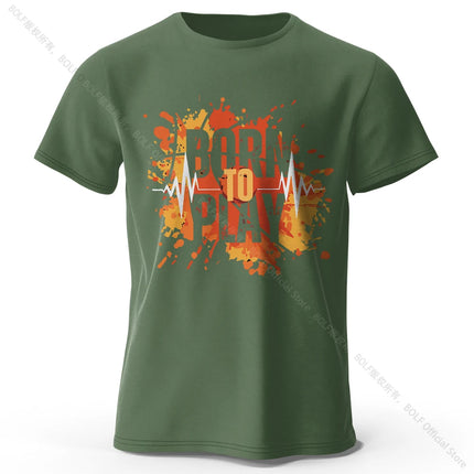 Bron To Play Men's Printed T-Shirt 100% Cotton Oversized Street Graphic Tees for Men Women Summer Tops