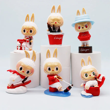 In Stock New The Monsters Canvas Series Blind Box Labubu Toy Figurines Desktop Ornaments Exquisite Peripherals Gifts