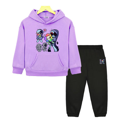 Dandys World anime hættetrøje fleece sweatshirt tegneserie jakke 2 stk. pullover + bukser dreng piger sportstøj hættetrøje sæt børnetøj boutique
