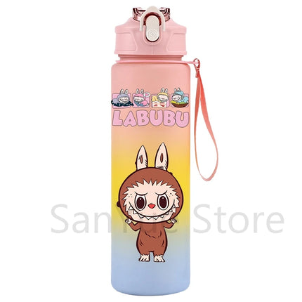 750Ml Cartoon Printed Large Capacity Water Bottle Teenger Student Drinking Portable Cartoon Outdoor Sport Water Cup Kid Gift