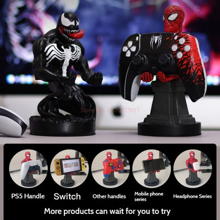 New Avengers Anime Spider-Man Venom Ps5 Xbox Base Display Bracket Deadpool Action Figure Toys Mobile Phone Ps4 Holder Model Doll