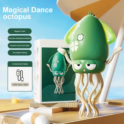 Dancing Octopus Kid Electronic Pet Toys with Music & Lights Cartoon Interactive Development Moving Education Toddler Toy Gift