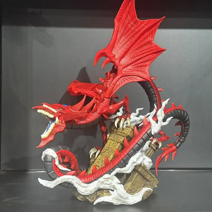 25CM Yu-Gi-Oh Figure Blue-Eyes White Dragon Figure With Light Pvc Statue Model High Quality Collection Room Decoration Toys Gift