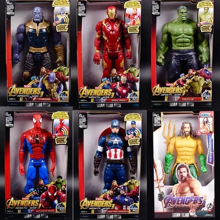Hot 30cm Marvel Figure Avengers Endgame Captain Justice Sound Led Light Super Hero Dolls Toys Pvc Action Figure Model Kids Toy