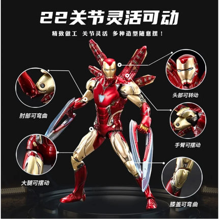Hot Avengers Original Deluxe Iron Man Mk85 2.0 Toy Led Light Edition Mark 85 Lxxv Nano Armor 1/10 Action Figure Endgame Legends