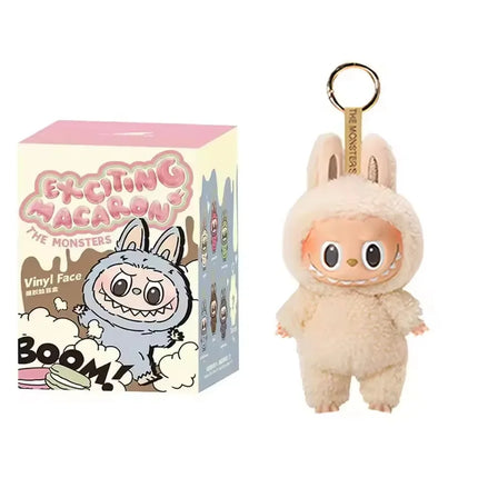 For Labubu Kawaii Monster V3 Blind Box Series PVC Labubu Macaron Pendant Doll Monster Keychain Birthday Christmas Gift