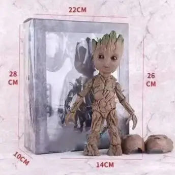 Marvel Guardians of The Galaxy Groot Cute Baby Tree Man Joints Moveable BJD Action Figure Toys