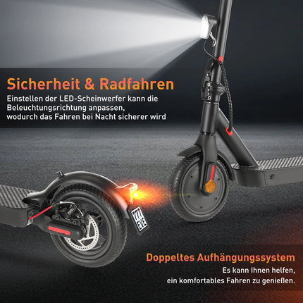isinwheel E9 pro (ABE) adult electric scooter 350W motor 36V 7.5Ah battery electric scooter 8.5 inch tire city electric scooter
