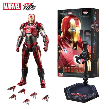 ZD Toys Iron Man MK35 Red Snapper Action Figure Iron Man Mk41 Mk47 Tank MK24 MK22 1/10 Scale Iron Man Collections Gift