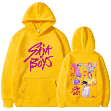 KPop Demon Hunters Movie Saja Boys Hoodies Men Women Fleece Warm Casual Hooded Sweatshirt Fashion Hip Hop Oversized Pullovers