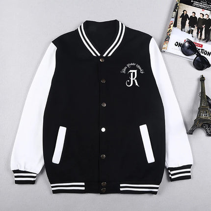 Capital Letter R Print Men Baseball Uniforms High Street Jackets Casual S-5Xl Preppy Style Motion Clothes & Accessories
