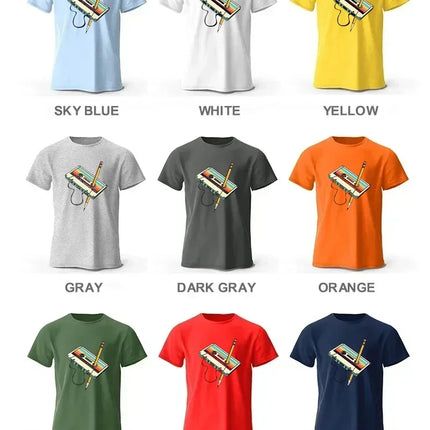Men's Summer Essential 100% Cotton Printed T-Shirt, Soft & Breathable Round Neck Short Sleeve Tee, Unisex Casual Wear
