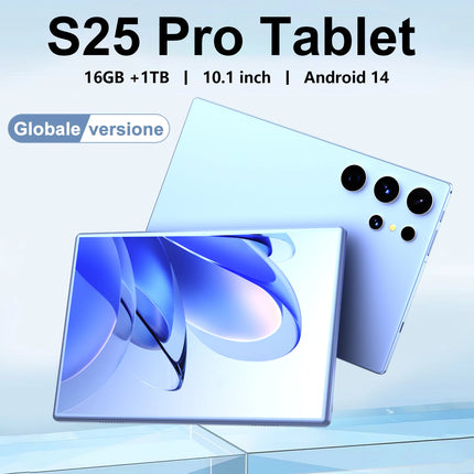 New S25 Pro 10.1 Inch Tablet 2K Full-Screen 16GB+1TB Snapdragon 8 Gen2 Android 14 16MP+32MP High-Performance Tablet