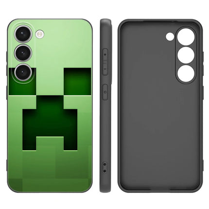 Game M-MineS C-CraftEs Black Silicone Phone Case For Samsung Galaxy S20 S21 S23 S24 FE S22 S25 Plus Ultra TPU Cover