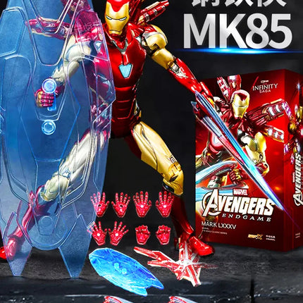 Hot Avengers Original Deluxe Iron Man Mk85 2.0 Toy Led Light Edition Mark 85 Lxxv Nano Armor 1/10 Action Figure Endgame Legends