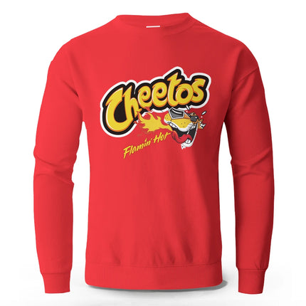 Men's Cartoon Printed Pure Cotton Sweatshirts Oversized Classic Graphic Pullovers for Men Women Tops