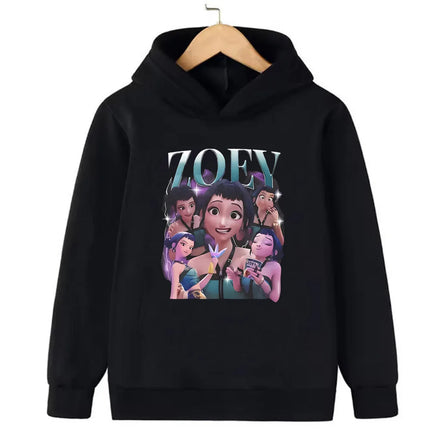 Halloween KPop Demon Hunters Hoodies Children Clothes Kid Girl Boy Cartoon Sweatshirt Hoody Baby Casual Top Streetwear