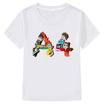 Футболка A4 TEAM Short Sleeve Children T Shirts Summer 100% Cotton Boy Girl vlad a4 Lamba Shirt Tops Casual y2k kids clothes