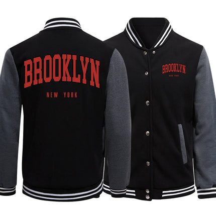 Brooklyn New York Printing Man Jackets Preppy Style Baseball Uniforms Casual S-5Xl Preppy Style Clothes & Accessories