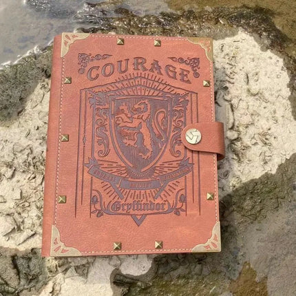 A5 B5 Harryed Potters Notebook Hogwarts Loose-leaf Vintage Kraft Notepad Gryffindor Slytherin Ravenclaw Hufflepuff Document Book