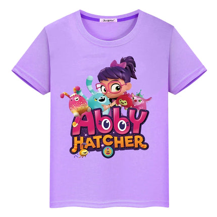 Abby Hatcher Print cartoons T-shirtCute Short boy girl clothes Summer 100%Cotton Tops pride tshirt anime Tees y2k kid Day gift