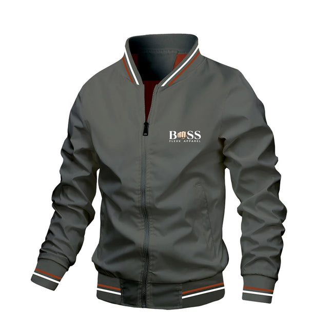 Men's Autumn Jacket Men Spring Striped Coat Over Size Male Windbreaker White Casual Coats Man Bomber Jackets Summer.