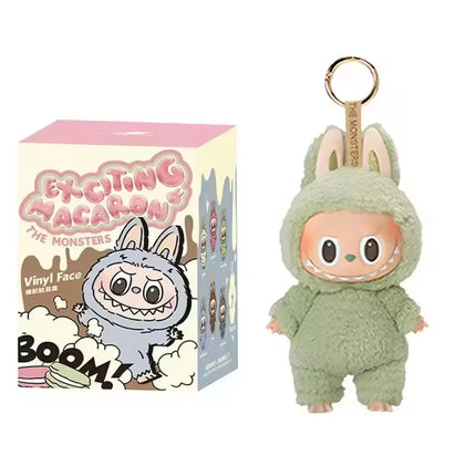 For Labubu Kawaii Monster V3 Blind Box Series PVC Labubu Macaron Pendant Doll Monster Keychain Birthday Christmas Gift